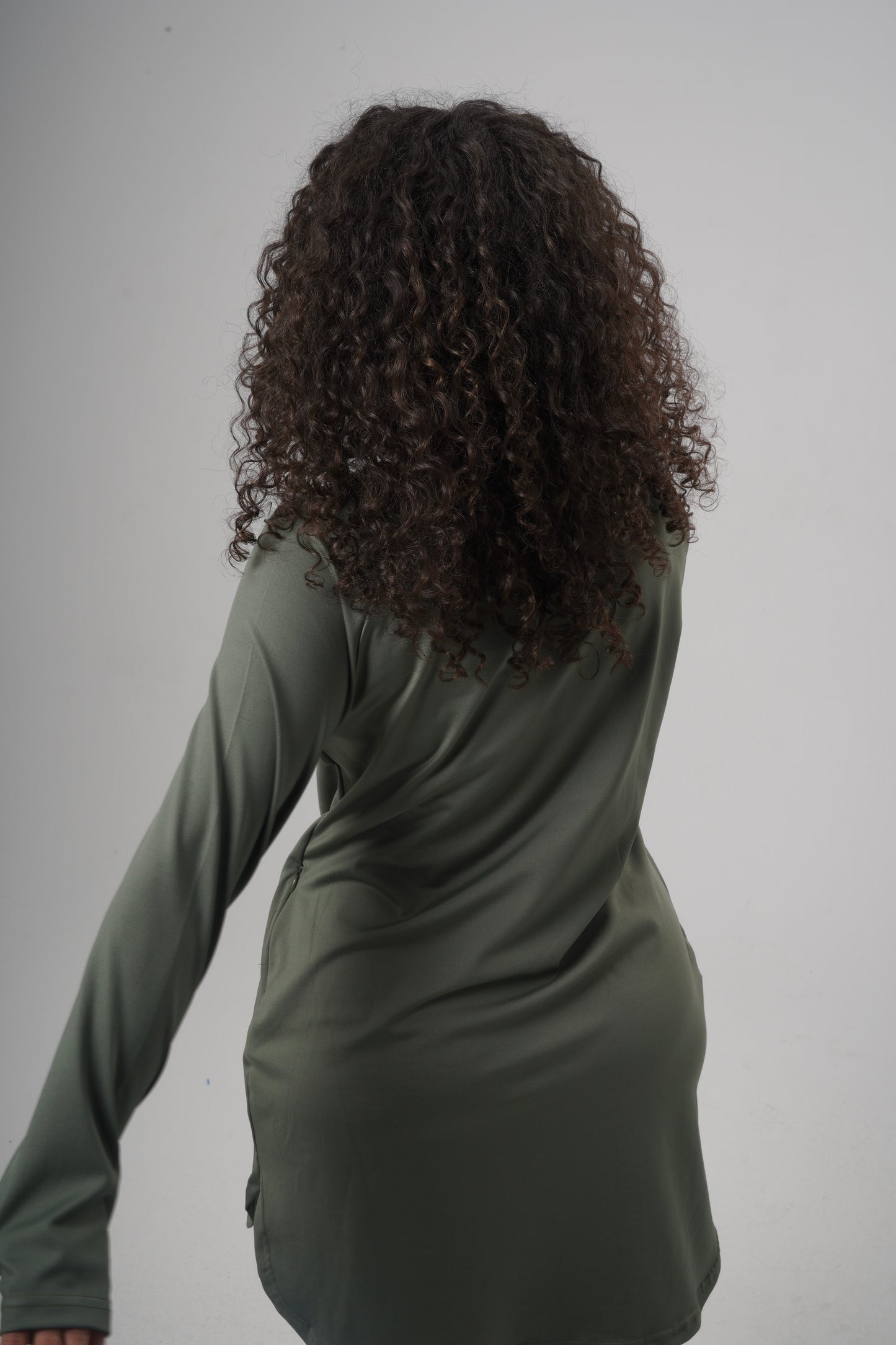 Essential training top -Olive