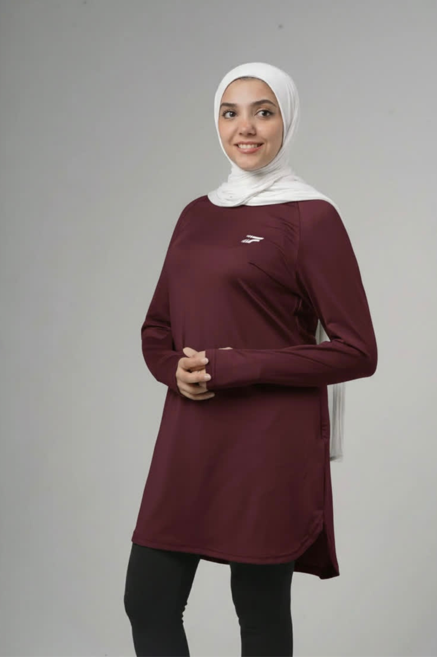 Essential training top-Deep burgundy