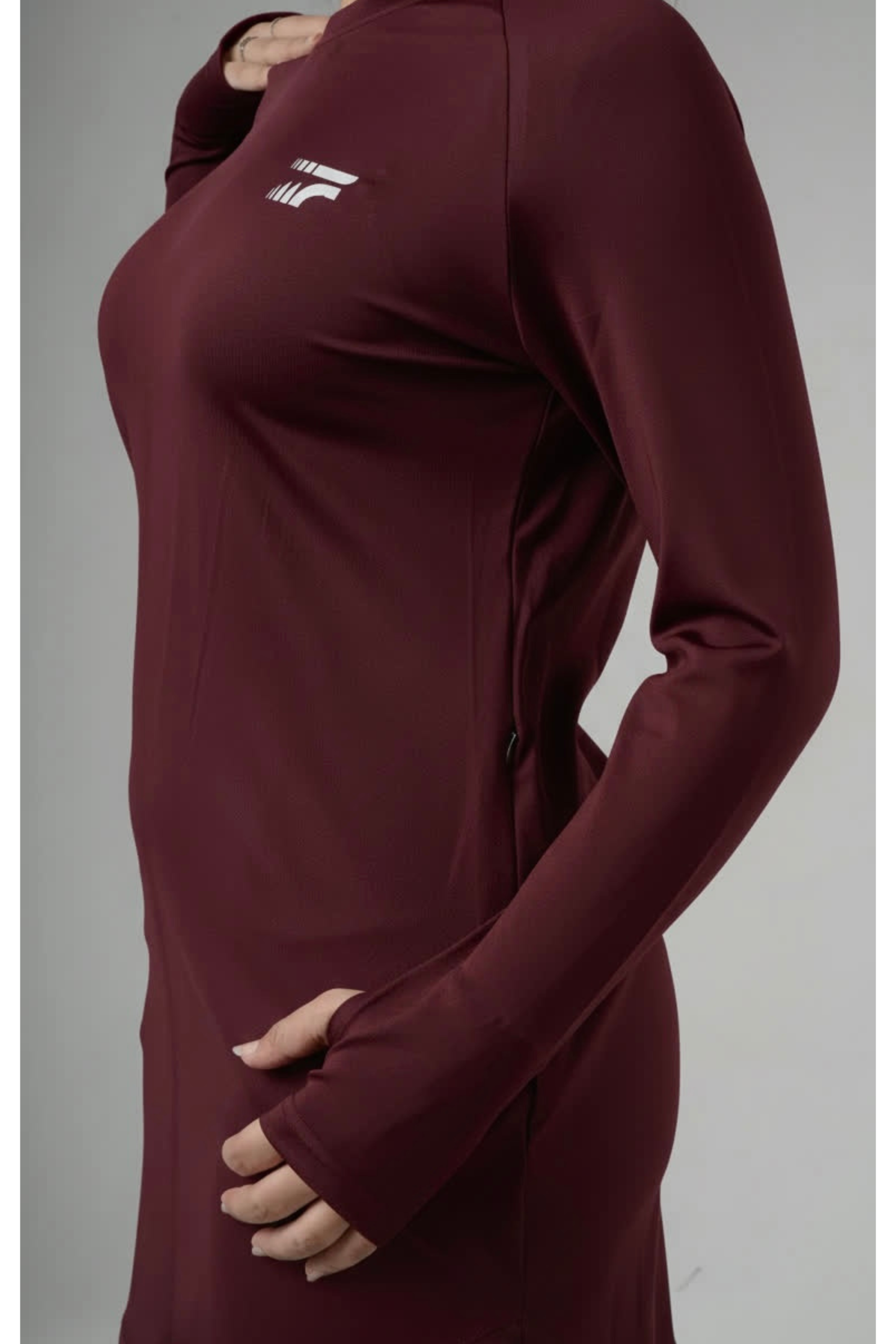 Essential training top-Deep burgundy