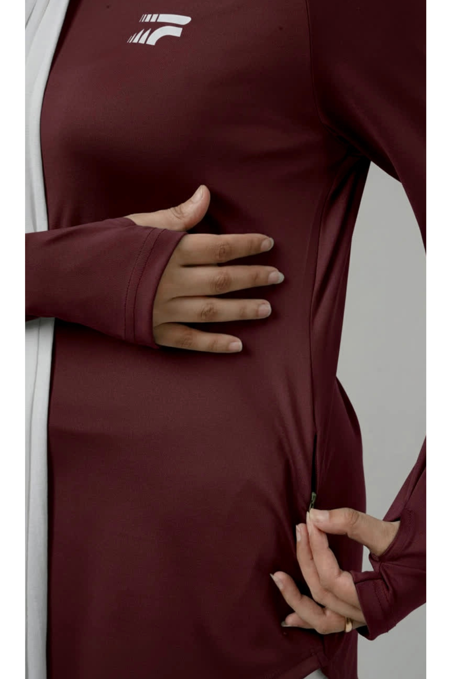 Essential training top-Deep burgundy