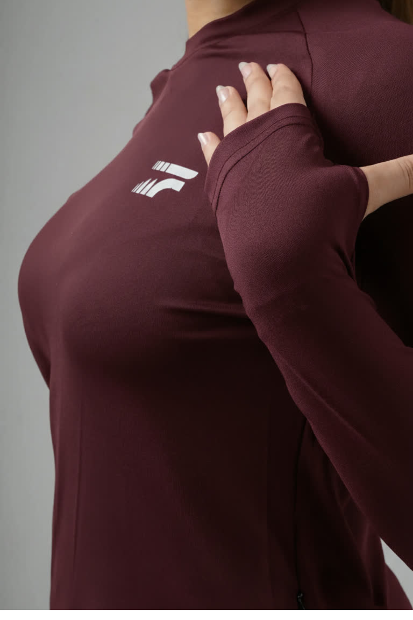 Essential training top-Deep burgundy